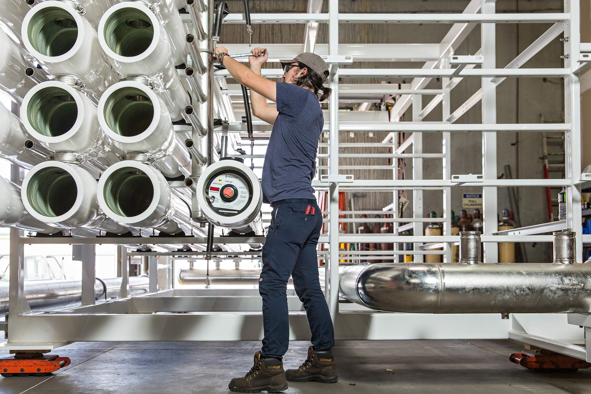 Manufacturing and industrial photography at Saffron Water Technology in Tampa, Florida.